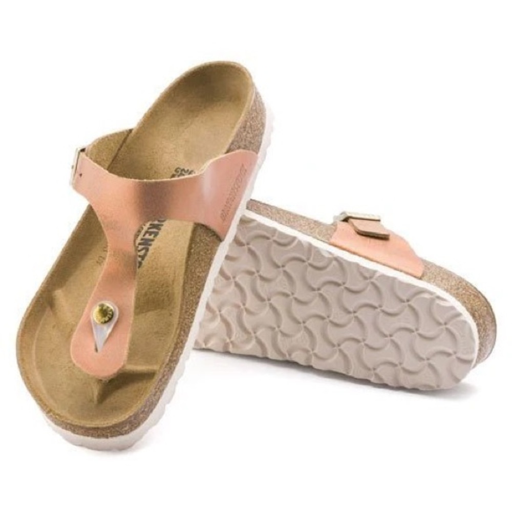 Birkenstock Women's Rose Gold Leather Thong Sandals